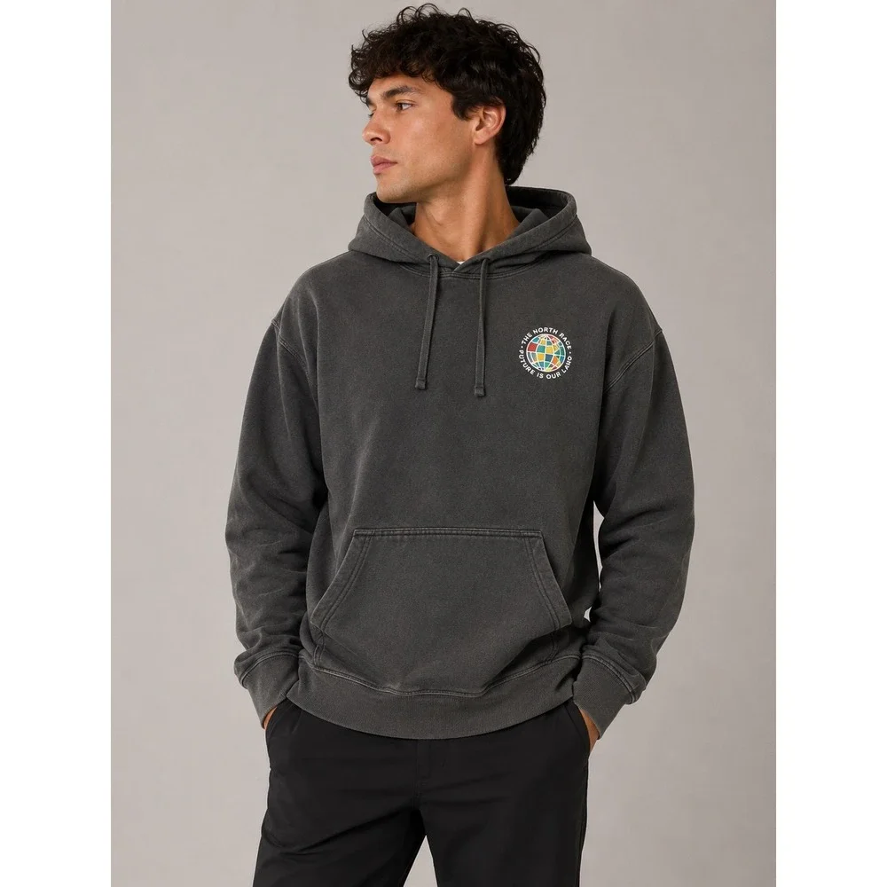 The North Face‎ Future Is Our Land Globe Graphic Hoodie Black Mens XL |R1